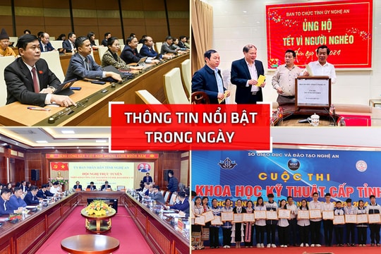 Nghệ An: Thông tin nổi bật ngày 18/1