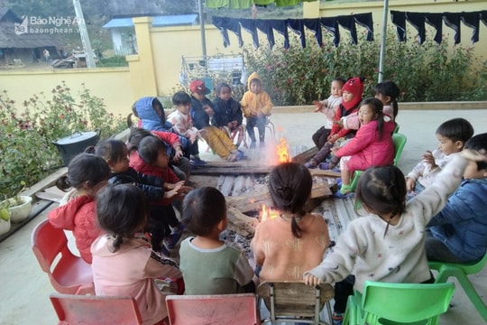 Các trường học ở Nghệ An chủ động đảm bảo an toàn, sức khỏe cho học sinh khi thời tiết rét đậm