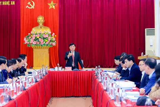 Ban Thường vụ Tỉnh ủy Nghệ An họp phiên thường kỳ tháng 1/2024