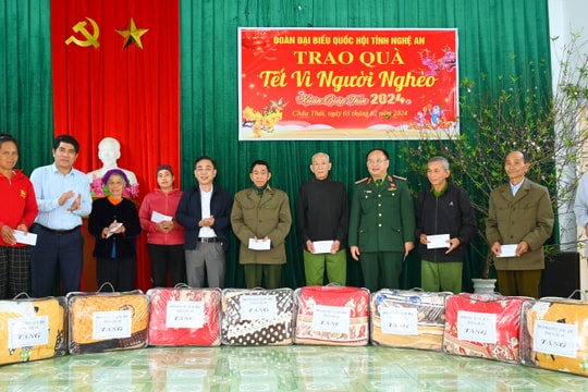 Đại biểu Quốc hội trao quà Tết tặng hộ nghèo, hộ có hoàn cảnh khó khăn tại các địa phương