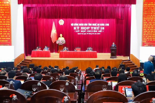HĐND tỉnh Nghệ An khóa XVIII, nhiệm kỳ 2021 - 2026 tiến hành kỳ họp chuyên đề
