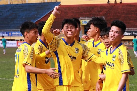 U19 Sông Lam Nghệ An giành chiến thắng áp đảo trong trận ra quân vòng chung kết Giải U19 Quốc gia