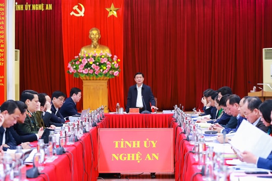 Ban Thường vụ Tỉnh ủy Nghệ An họp thường kỳ tháng 2/2024