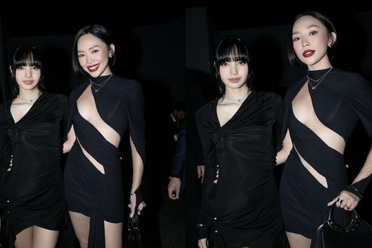 Tóc Tiên được nhận xét nổi bật hơn khi đọ dáng cùng Lisa BlackPink