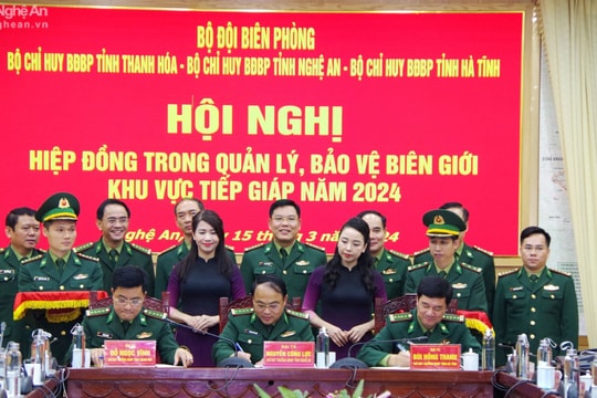 Bộ đội biên phòng 3 tỉnh Nghệ An, Hà Tĩnh, Thanh Hoá phối hợp quản lý, bảo vệ biên giới khu vực tiếp giáp