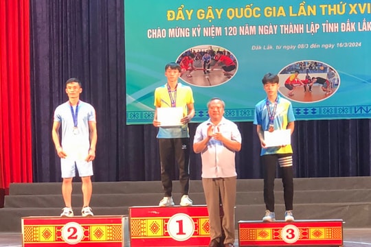 Vận động viên Nghệ An giành Huy chương Vàng tại Giải vô địch đẩy gậy quốc gia