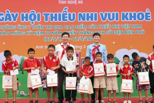 Hơn 1.000 học sinh Nghệ An tham gia Ngày hội Thiếu nhi vui khỏe năm 2024