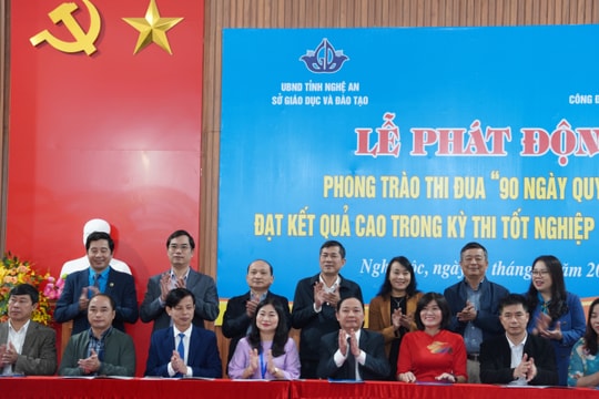 Ngành Giáo dục phát động thi đua '90 ngày quyết tâm đạt kết quả cao trong kỳ thi tốt nghiệp THPT năm 2024'