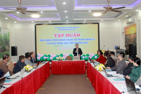 Hơn 40 hợp tác xã tại Nghệ An tham gia tập huấn về chuyển đổi số