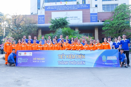 Công ty Điện lực Nghệ An hưởng ứng Chiến dịch Giờ Trái đất 2024