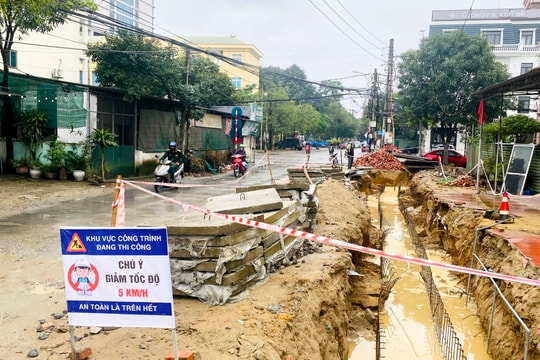 Nâng cấp đường Hải Thượng Lãn Ông (TP. Vinh): Giải phóng mặt bằng đến đâu, thi công đến đó