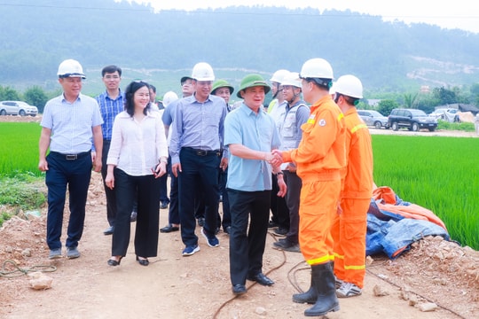 Bí thư Tỉnh ủy Nghệ An Thái Thanh Quý kiểm tra công tác triển khai công trình đường dây 500kV mạch 3