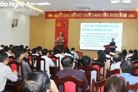 Nghệ An triển khai kế hoạch đánh giá công tác phòng, chống tham nhũng