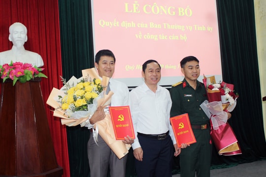 Quỳ Hợp, Quỳnh Lưu công bố các quyết định về công tác cán bộ