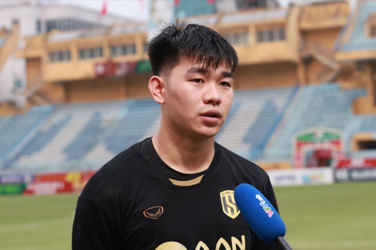 Thủ môn Nguyễn Văn Việt: 'Mục tiêu của Sông Lam Nghệ An là có điểm trước Câu lạc bộ Công an Hà Nội'