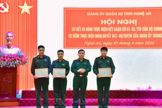 Đảng uỷ Quân sự tỉnh sơ kết 3 năm thực hiện Kết luận số 01-KL/TW của Bộ Chính trị