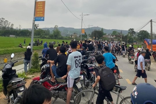 Theo nhóm bạn ra kênh thủy lợi tắm, nam sinh đuối nước thương tâm