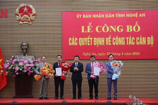 Nghệ An bổ nhiệm 4 phó giám đốc sở