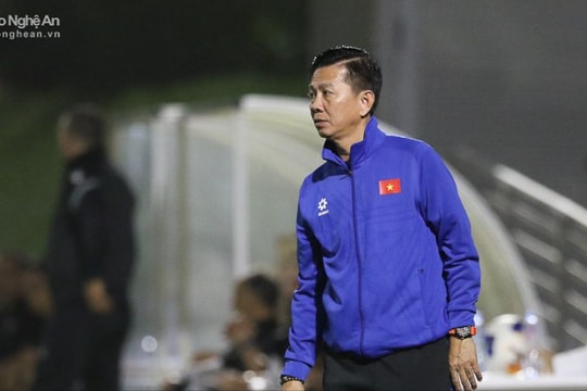 HLV Hoàng Anh Tuấn hài lòng về các học trò sau trận gặp U23 Jordan