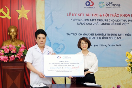 Bệnh viện Sản Nhi Nghệ An tiếp nhận 100 mẫu xét nghiệm NIPT miễn phí dành cho thai phụ 