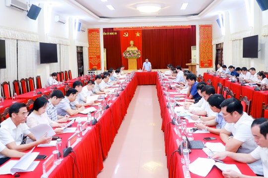 Thường trực Ban Chỉ đạo sắp xếp đơn vị hành chính tỉnh Nghệ An làm việc với lãnh đạo các huyện, thành, thị