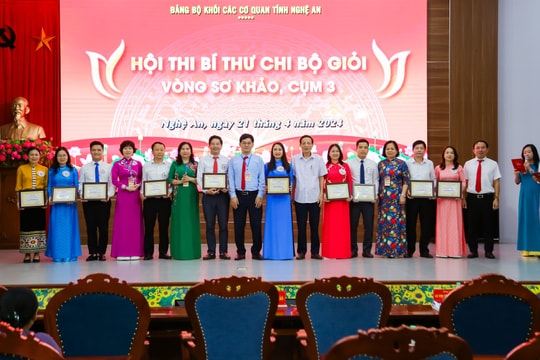 9 thí sinh lọt vào vòng thi chung kết Bí thư chi bộ giỏi năm 2024 của Đảng ủy Khối Các cơ quan tỉnh Nghệ An