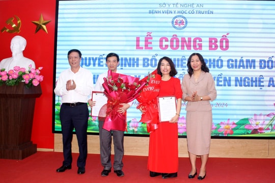 Bổ nhiệm 2 Phó giám đốc Bệnh viện Y học cổ truyền Nghệ An