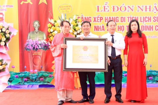 Nhà thờ dòng họ của nhà cách mạng Trần Đình San được xếp hạng Di tích lịch sử cấp tỉnh