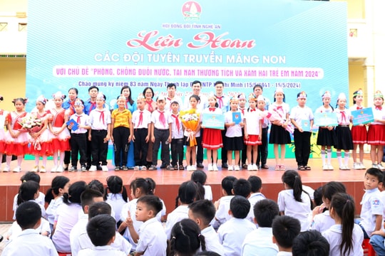 Liên hoan các Đội tuyên truyền măng non 'Phòng, chống đuối nước, tai nạn thương tích và xâm hại trẻ em' năm 2024