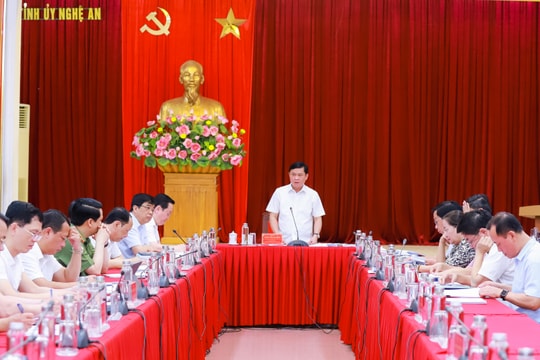 Ban Thường vụ Tỉnh ủy Nghệ An họp phiên thường kỳ tháng 4/2024