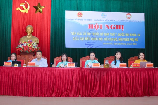 Đoàn đại biểu Quốc hội tỉnh Nghệ An tiếp xúc cử tri chuyên đề đối với cán bộ, hội viên phụ nữ