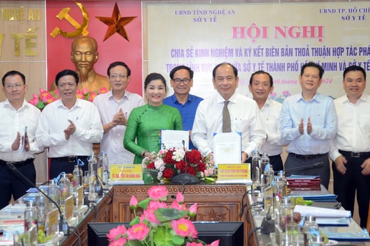 Sở Y tế Nghệ An và Sở Y tế Thành phố Hồ Chí Minh ký kết biên bản hợp tác 