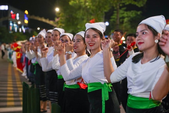 Impressive images at the street parade 'Hometown in the Season of Lotus Bloom’