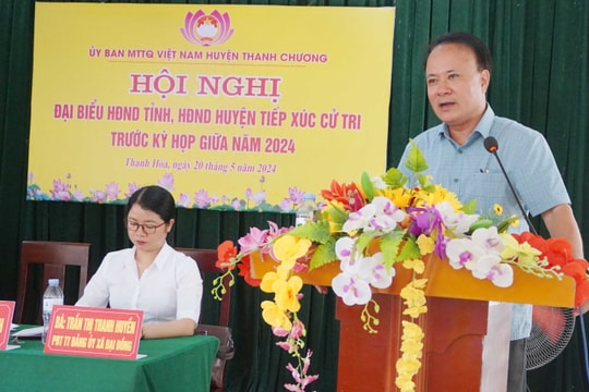 Phó Chủ tịch Thường trực HĐND tỉnh tiếp xúc cử tri huyện Thanh Chương