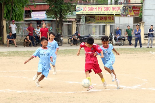 Đội Nhi đồng Kỳ Sơn hy vọng cống hiến những trận đấu hay tại Giải Bóng đá Thiếu niên - Nhi đồng Cúp Báo Nghệ An năm 2024