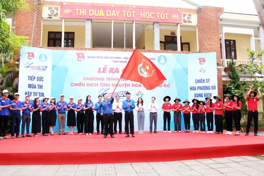 Nghệ An ra quân chương trình 'Tiếp sức mùa thi' và Chiến dịch 'Hoa phượng đỏ' năm 2024