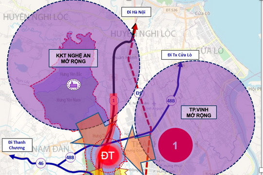 Quy hoạch xây dựng vùng huyện Hưng Nguyên được lập theo cấu trúc không gian: 2 vùng, 2 động lực, 3 đô thị, 3 trục phát triển