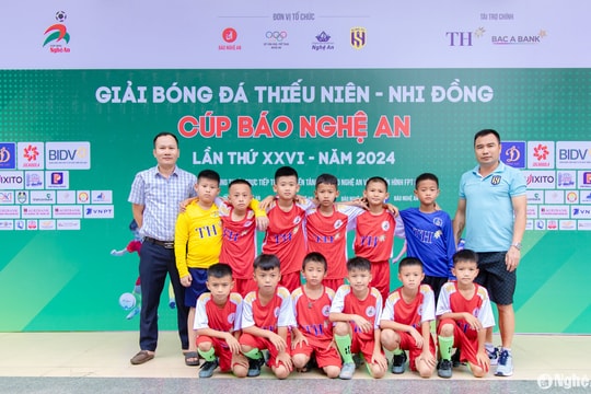 Hình ảnh các đội Nhi đồng tham dự Giải Bóng đá TN-NĐ Cúp Báo Nghệ An lần thứ 26