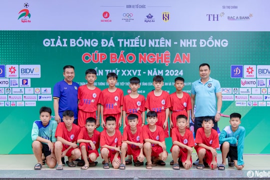 14 đội bóng thiếu niên tham dự giải Cúp Báo Nghệ An lần thứ 26