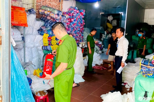 Thành phố Vinh xử phạt hộ kinh doanh không đảm bảo phòng cháy, chữa cháy