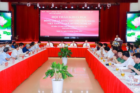 Hội thảo khoa học ‘Đồng chí Lê Hồng Sơn với cách mạng Việt Nam và quê hương Nghệ An’