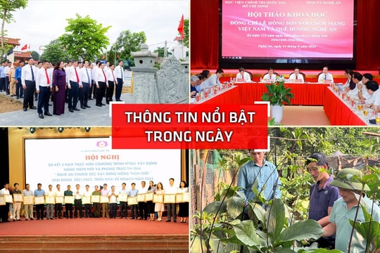 Nghệ An: Thông tin nổi bật ngày 24/6