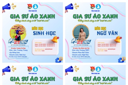 'Gia sư áo xanh' đồng hành cùng sĩ tử ôn thi tốt nghiệp THPT