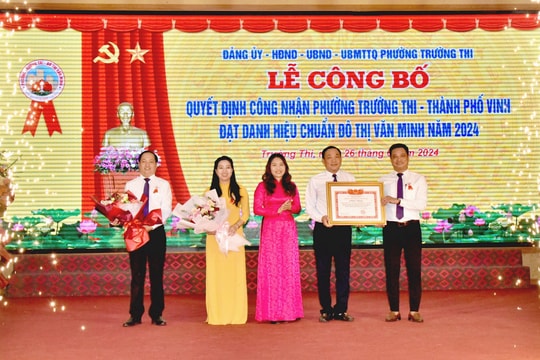 Phường Trường Thi được công nhận chuẩn đô thị văn minh