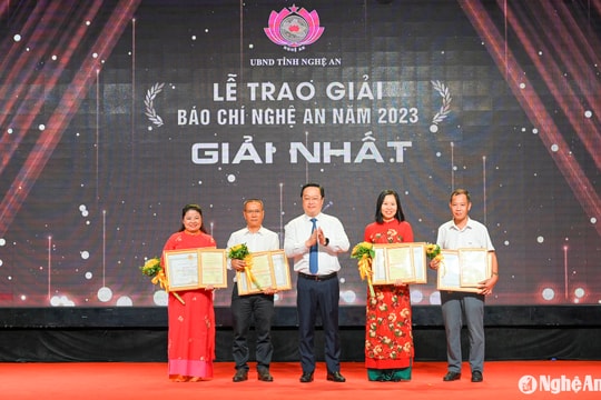 Vinh danh 34 tác phẩm đoạt Giải Báo chí Nghệ An năm 2023