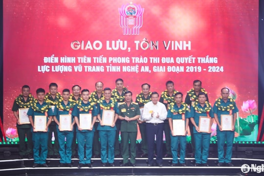 Giao lưu, tôn vinh 30 điển hình tiên tiến trong phong trào thi đua quyết thắng lực lượng vũ trang tỉnh Nghệ An giai đoạn 2019-2024