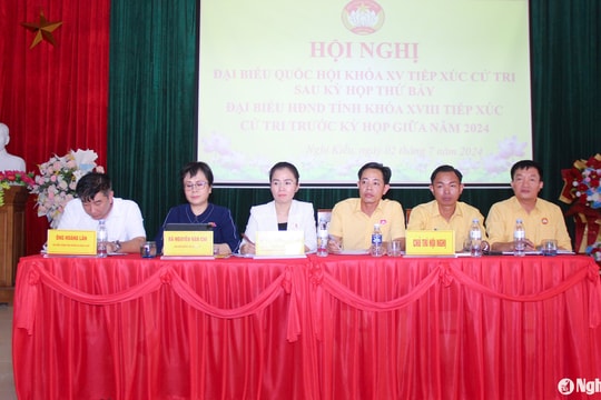 Đoàn đại biểu Quốc hội tiếp xúc cử tri huyện Nghi Lộc