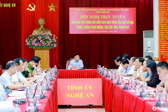 Sơ kết hoạt động của Ban Chỉ đạo phòng, chống tham nhũng, tiêu cực tỉnh, thành phố trực thuộc Trung ương