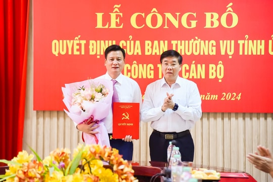 Đồng chí Phạm Vũ Cường được biệt phái, bổ nhiệm Phó Trưởng Ban Nội chính Tỉnh ủy Nghệ An