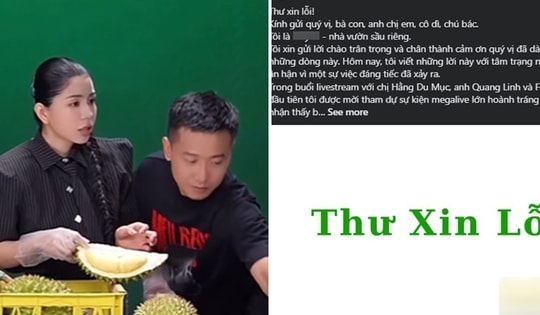 Người đại diện nhãn hàng sầu riêng xin lỗi Quang Linh Vlog